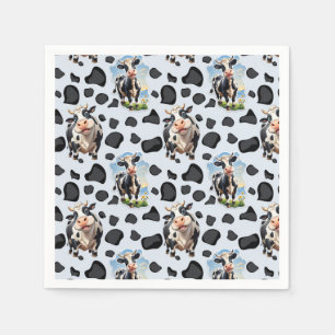 Cow Animal Pattern Design Napkins