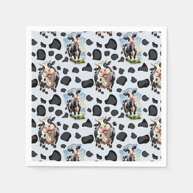 Cow Animal Pattern Design  Napkins (Front)