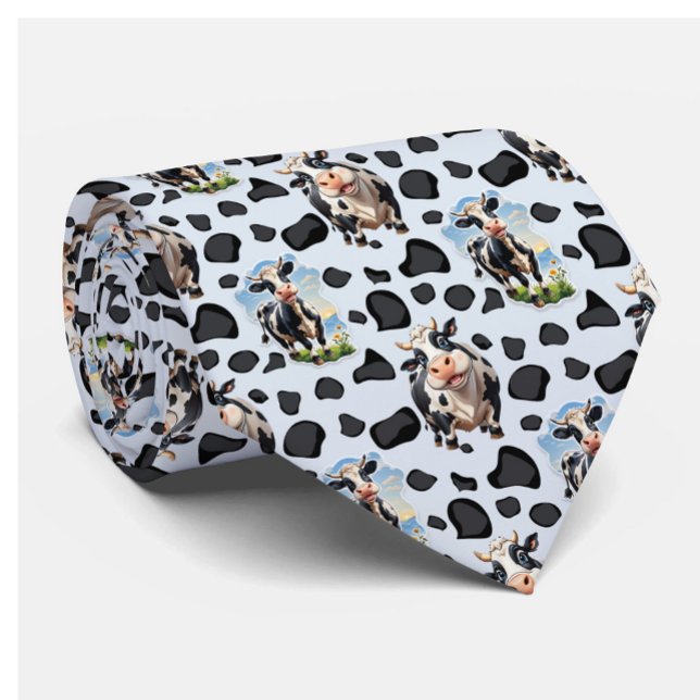 Cow Animal Pattern Design  Neck Tie (Creator Uploaded)
