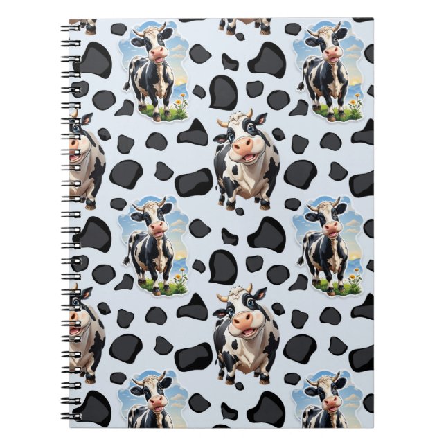 Cow Animal Pattern Design  Notebook (Front)
