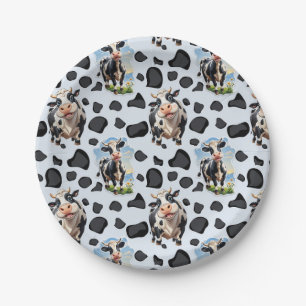 Cow Animal Pattern Design  Paper Plates