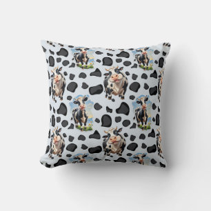 Cow Animal Pattern Design Throw Pillow