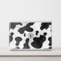 Cow Animal Print Black White Pattern with Monogram HP Laptop Skin | Zazzle