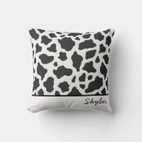 Cow Animal Print Custom Cursive Name