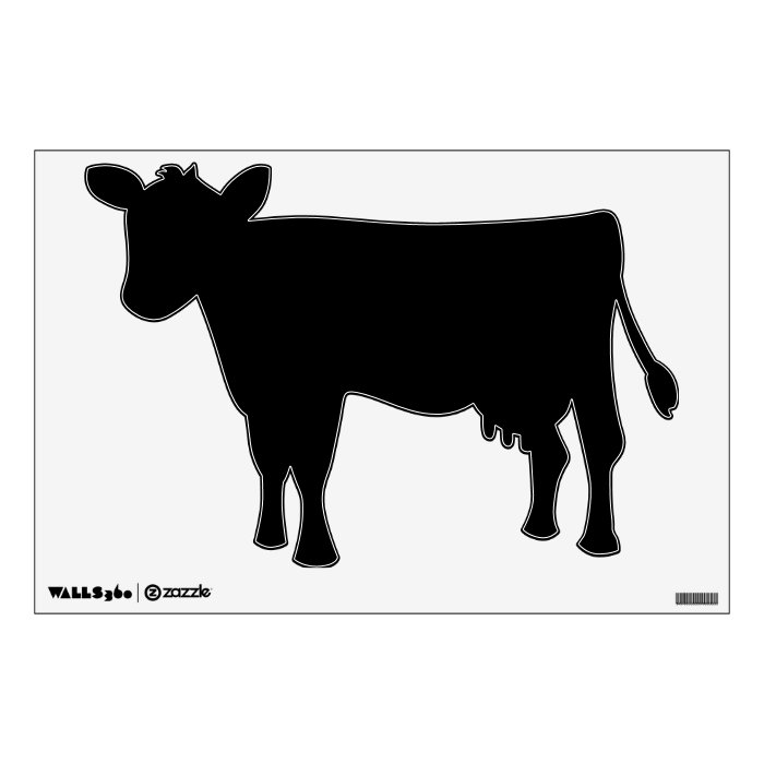 cow animal silhouette wall decal black GIANT