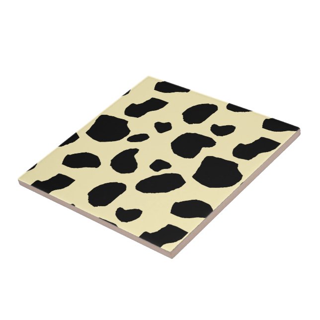 Cow Animal Skin Colour Pattern Design  Ceramic Tile (Side)