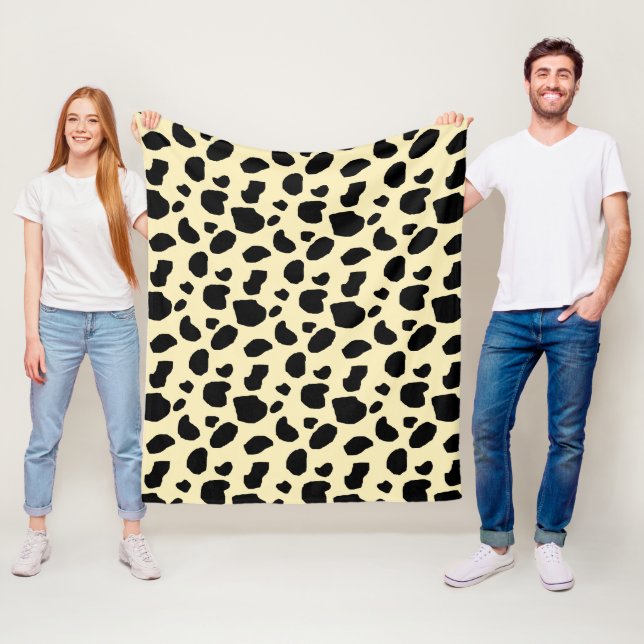 Cow Animal Skin Colour Pattern Design  Fleece Blanket (In Situ)