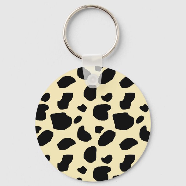 Cow Animal Skin Colour Pattern Design  Keychain (Front)