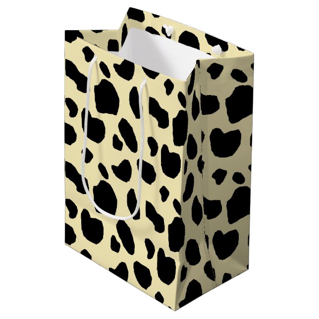 Cow Animal Skin Colour Pattern Design  Medium Gift Bag (Front Angled)