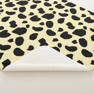Cow Animal Skin Colour Pattern Design Sherpa Blanket