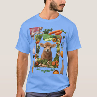cow animal vegetarian girl T-Shirt
