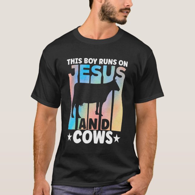 Cow Apparel Farmer Cows Lover for Boys T-Shirt (Front)