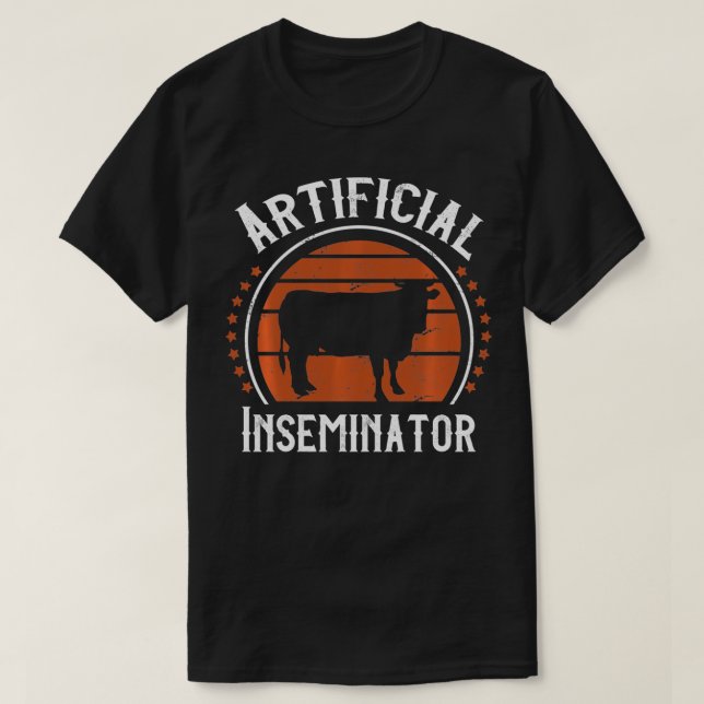 Cow Artificial Insemination technician Cattle Cult T-Shirt (Design Front)