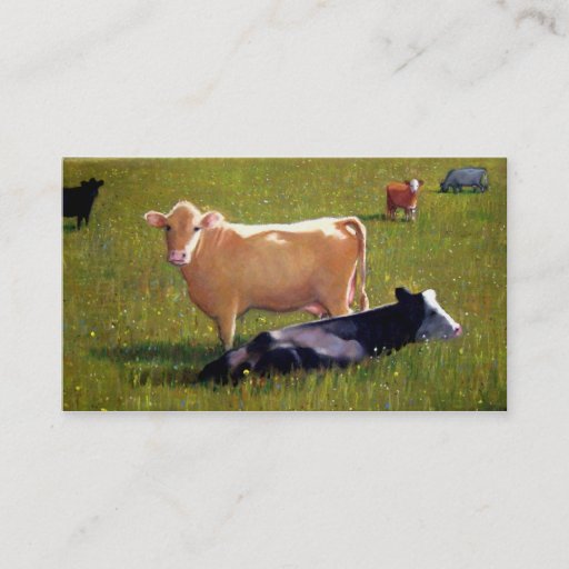 Customizable COW ARTWORK: BUSINESS CARD