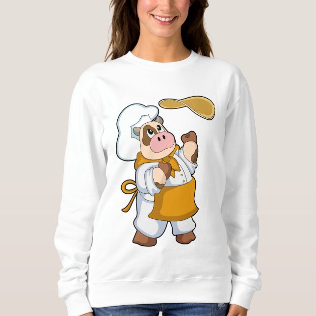 Cow as Cook with Dough Sweatshirt (Front)