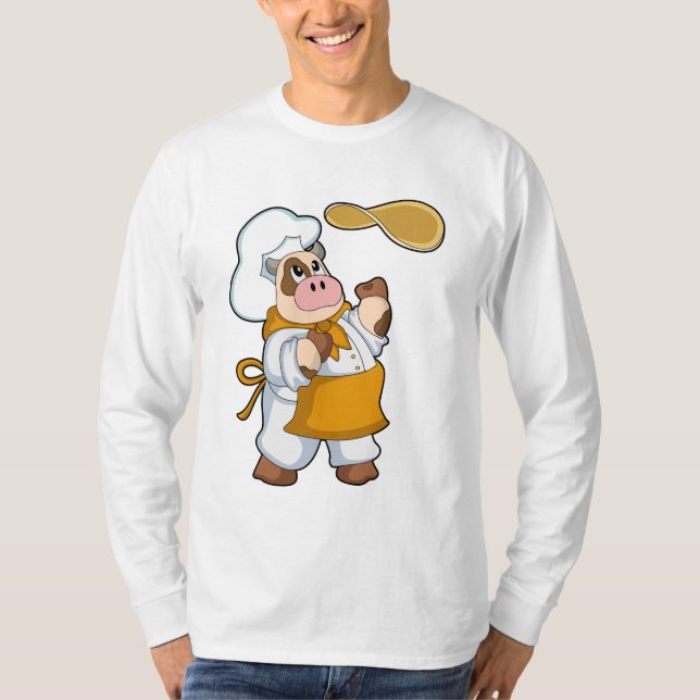 Cow as Cook with Dough T-Shirt (Front)