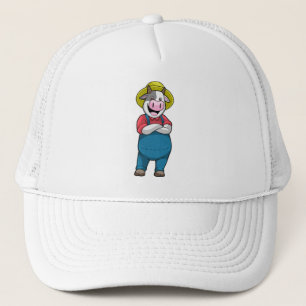 Cow as Farmer with Hat