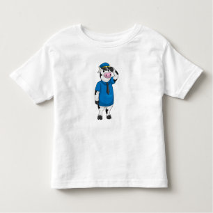 Cow as Police officer with Police hat Toddler T-shirt