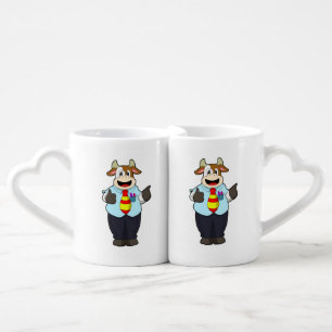 Cow as Teacher with Tie Coffee Mug Set