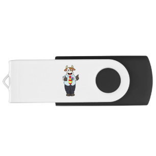 Cow as Teacher with Tie Flash Drive
