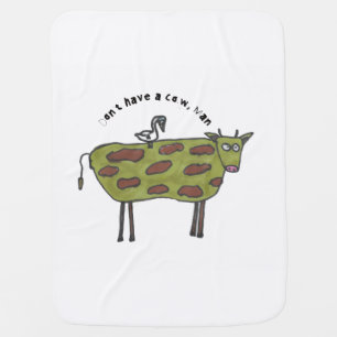 Cow baby blanket