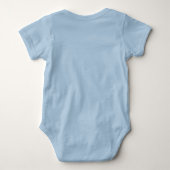 Cow Baby Shower Blue Baby Bodysuit (Back)
