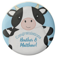 Cow Baby Shower Blue Chocolate Covered Oreo