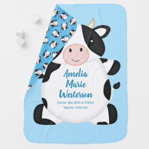 Cow Baby Shower Farm Baby Blanket