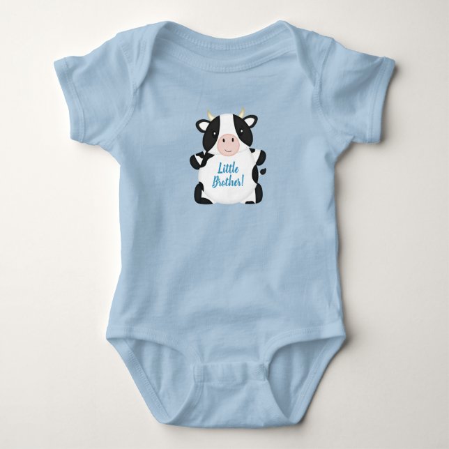 Cow Baby Shower Farm  Baby Bodysuit (Front)