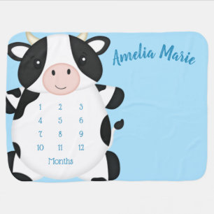 Cow Baby Shower Farm  Blanket