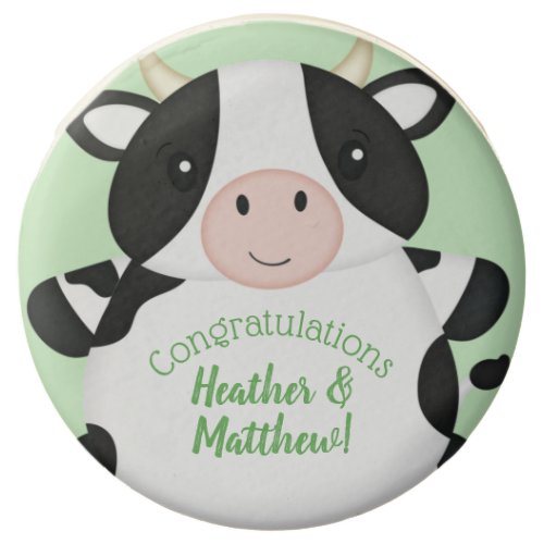 Cow Baby Shower Green Chocolate Covered Oreo