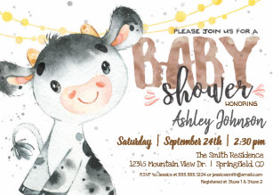 Cow Baby Shower Invitations Zazzle Cow Baby Shower Invitation Boy Farm