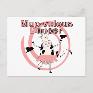 Cow Ballerina Tshirts and Gifts Postcard