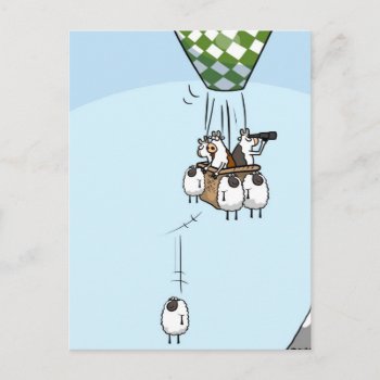 Cow Ballooning Postcard by StiKtoonz at Zazzle