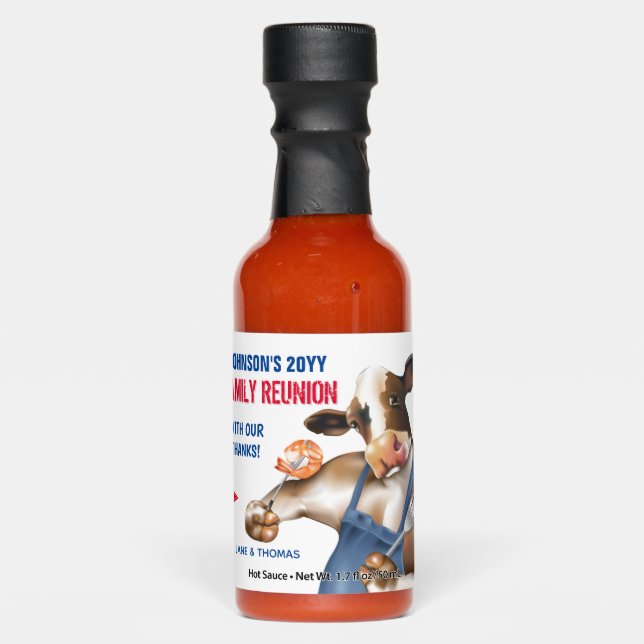 Cow Barbecue Shrimp Hot Sauces (Front)
