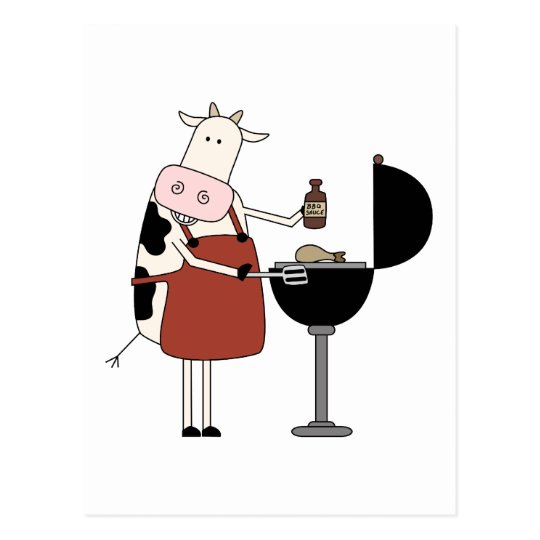 Cow Barbeque Tshirts and Gifts Postcard