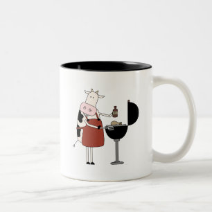 Cow Barbeque Tshirts and Gifts Two-Tone Coffee Mug