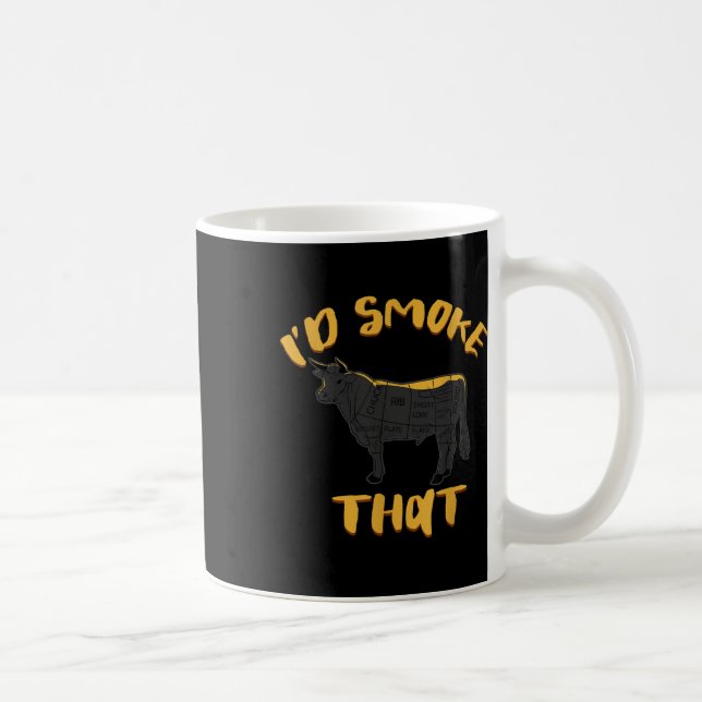 Cow Bbq Grilling Funny Meat Lovers Sarcastic Humor Coffee Mug (Right)