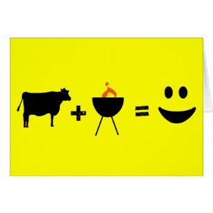 cow bbq happy cards