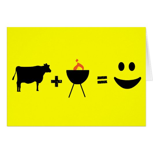 cow bbq happy cards (Front Horizontal)