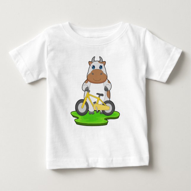 Cow Bicycle Baby T-Shirt (Front)
