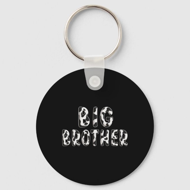 Cow Big Brother Birthday Family Matching Fathers D Keychain (Front)
