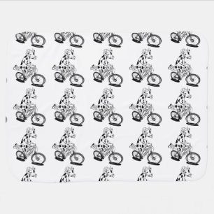 Cow bike packing baby blanket