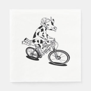 Cow Bikepacking Classic T-Shirt Napkins