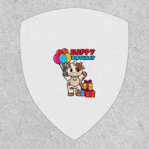 Cow Birthday Balloon Theme Cattleman Farmer Cute B Patch