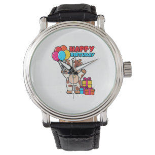 Cow Birthday Balloon Theme Cattleman Farmer Cute B Watch