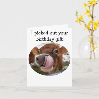 Cow birthday card