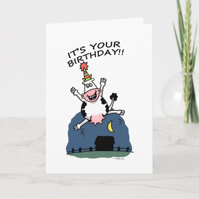 Cow Birthday Card (Front)