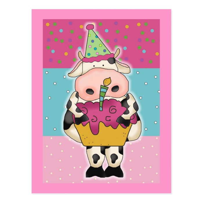 Cow Birthday Cards and Postage Postcards