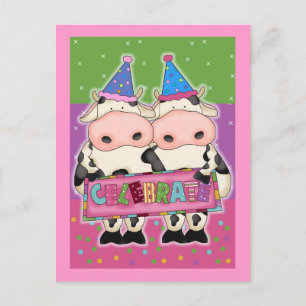 Cow Birthday Cards and Postage Stamps